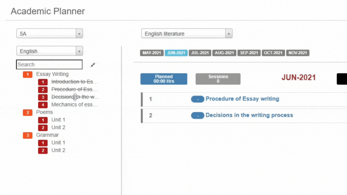 how academic planning is done on EduCloud?